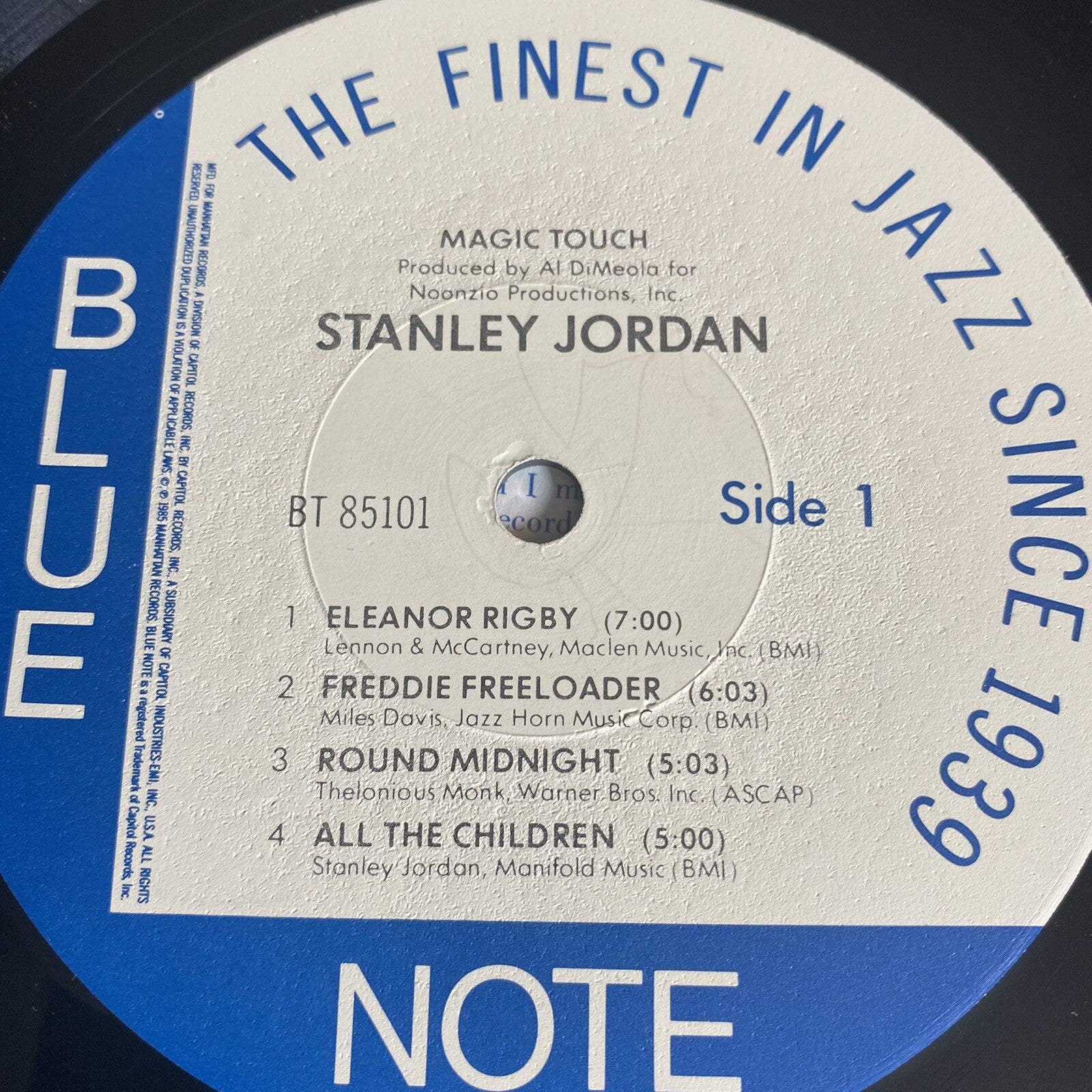 Stanley Jordan MAGIC TOUCH Vinyl LP Record VG+