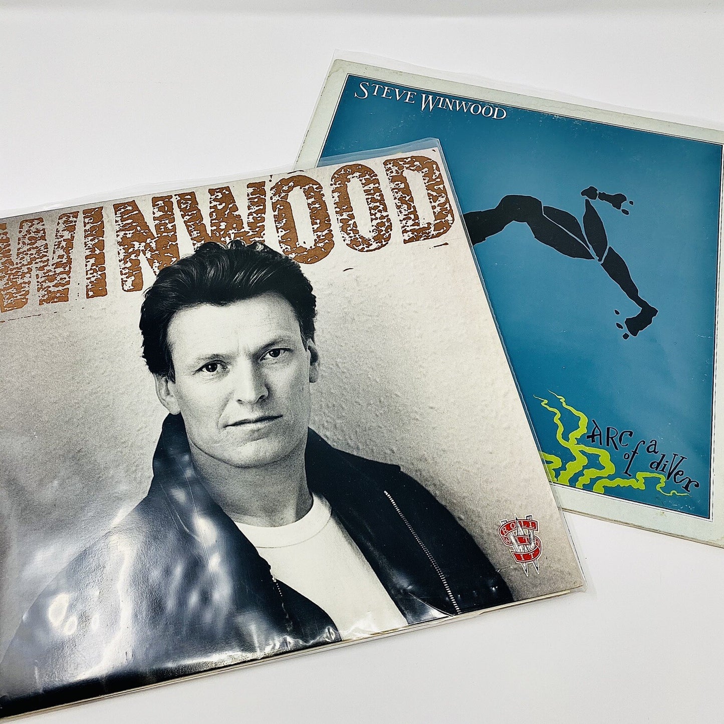 Steve Winwood ROLL WITH IT + ARC OF A DIVER Vinyl LP Record VG+