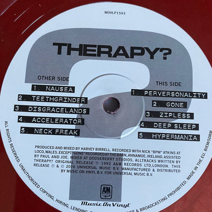 Therapy? NURSE Color 180g Vinyl LP Record NEVER PLAYED Media is NM