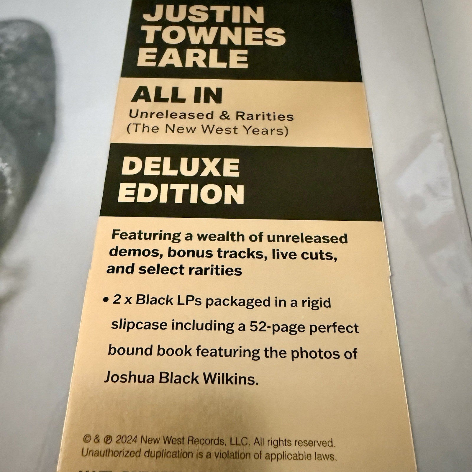 Justin Townes Earle ALL IN: UNRELEASED & RARITIES Deluxe Vinyl 2LP BOXSET Sealed