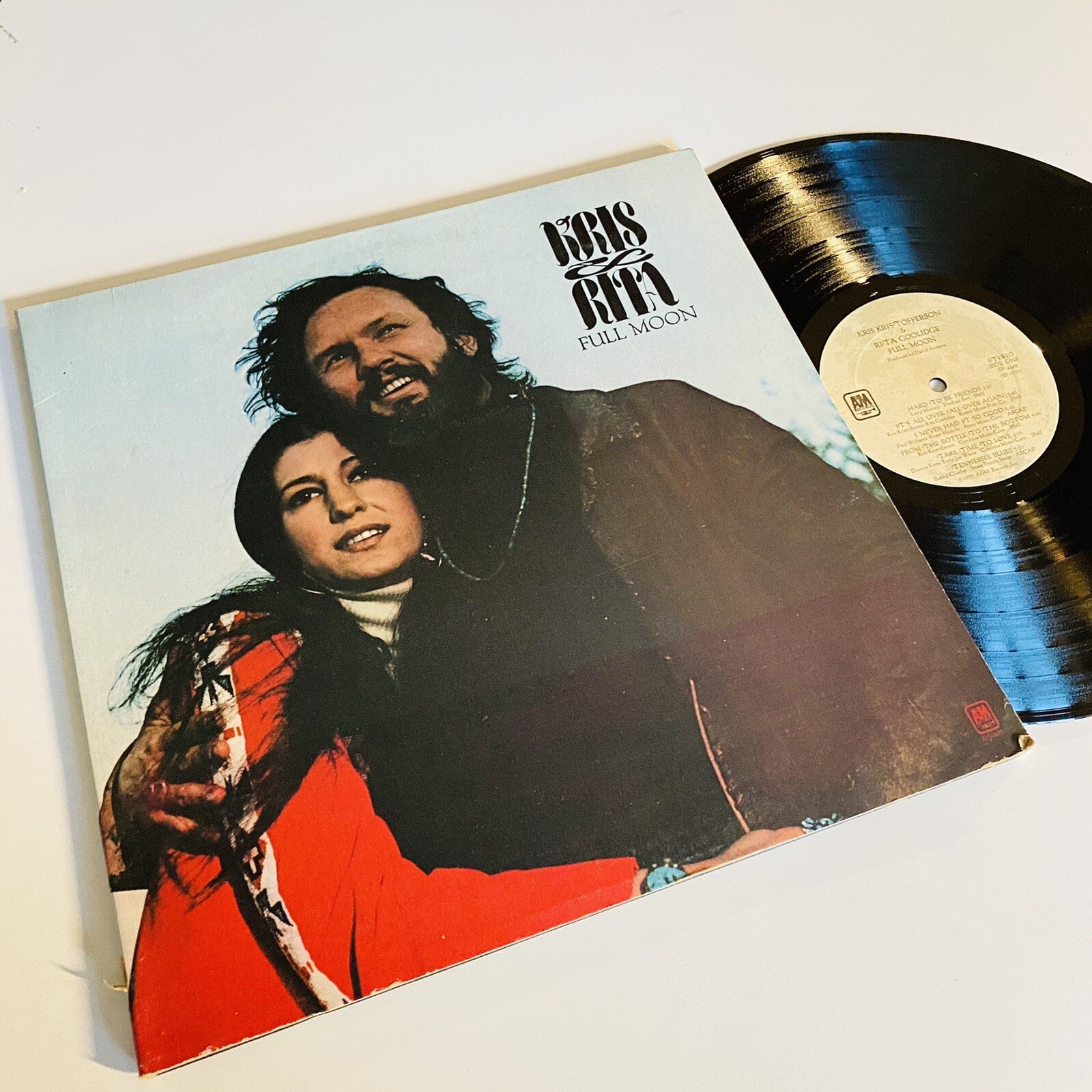 Kris Kristofferson & Rita Coolidge FULL MOON Vinyl LP Record VG+