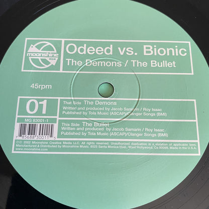 Odeed vs Bionic THE DEMONS/ THE BULLET Vinyl Record 12” ELECTRONIC BREAKS