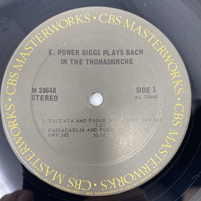 E. POWER BIGGS - Plays Bach in the Thomaskirche VINYL LP RECORD VG+ KM 30648