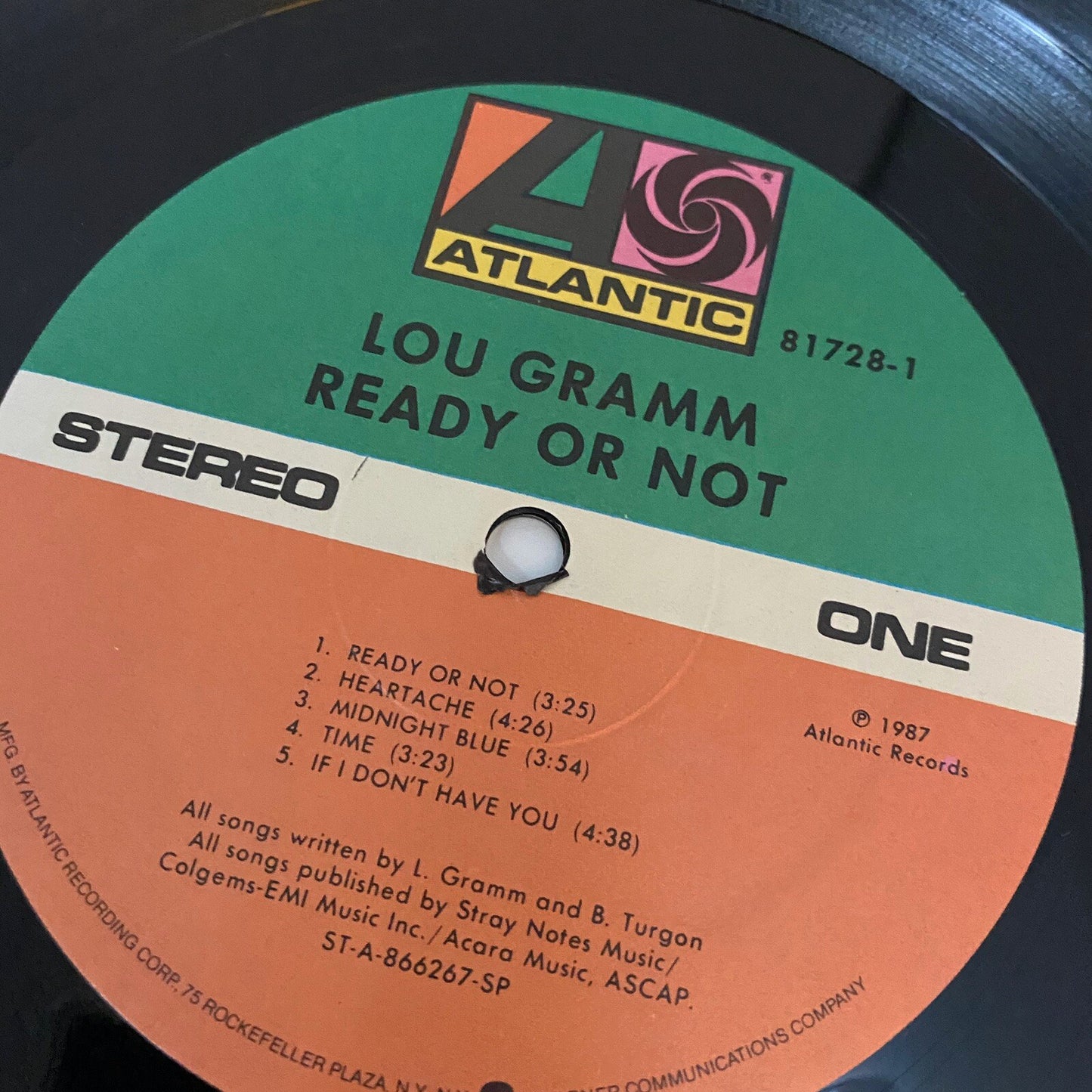 Lou Gramm READY OR NOT Vinyl LP Record Foreignor VG+ 