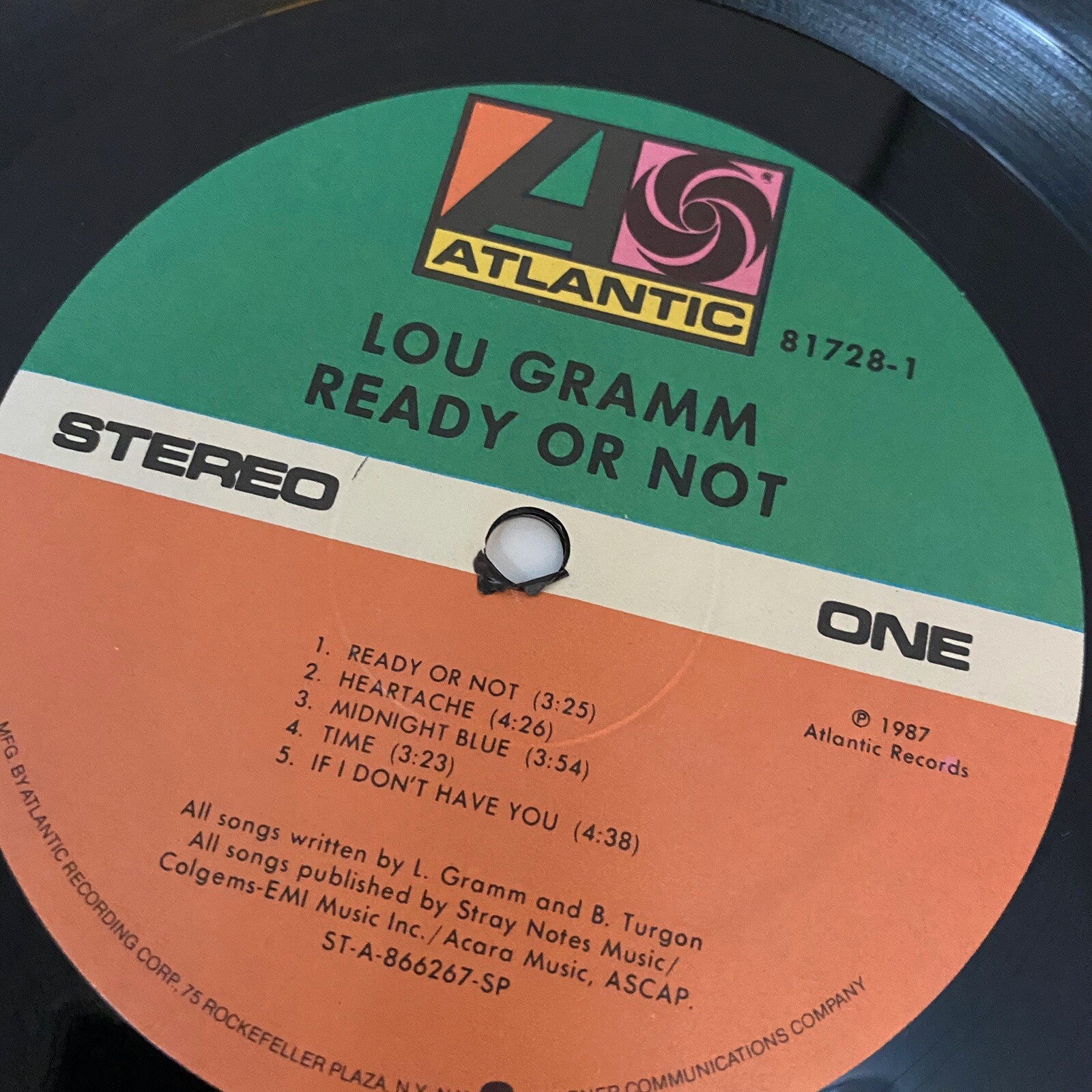 Lou Gramm READY OR NOT Vinyl LP Record Foreignor VG+ 