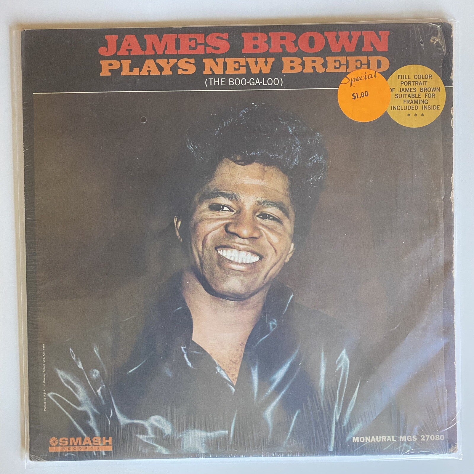 James Brown PLAYS THE NEW BREED (THE BOO-GA—LOO) Mono Vinyl LP Record VG+