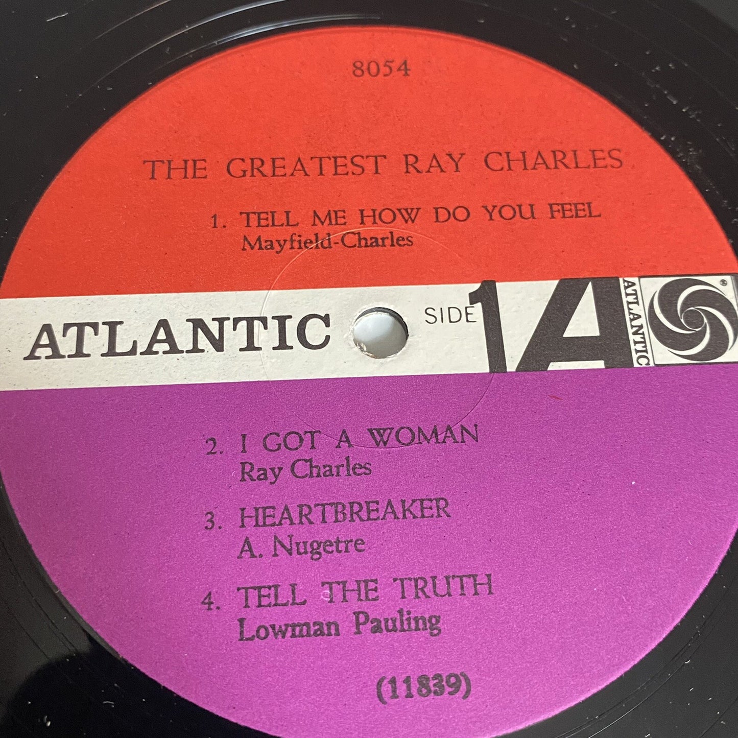 RAY CHARLES The Greatest 1954-1960 RARE Vinyl LP  Record VG+