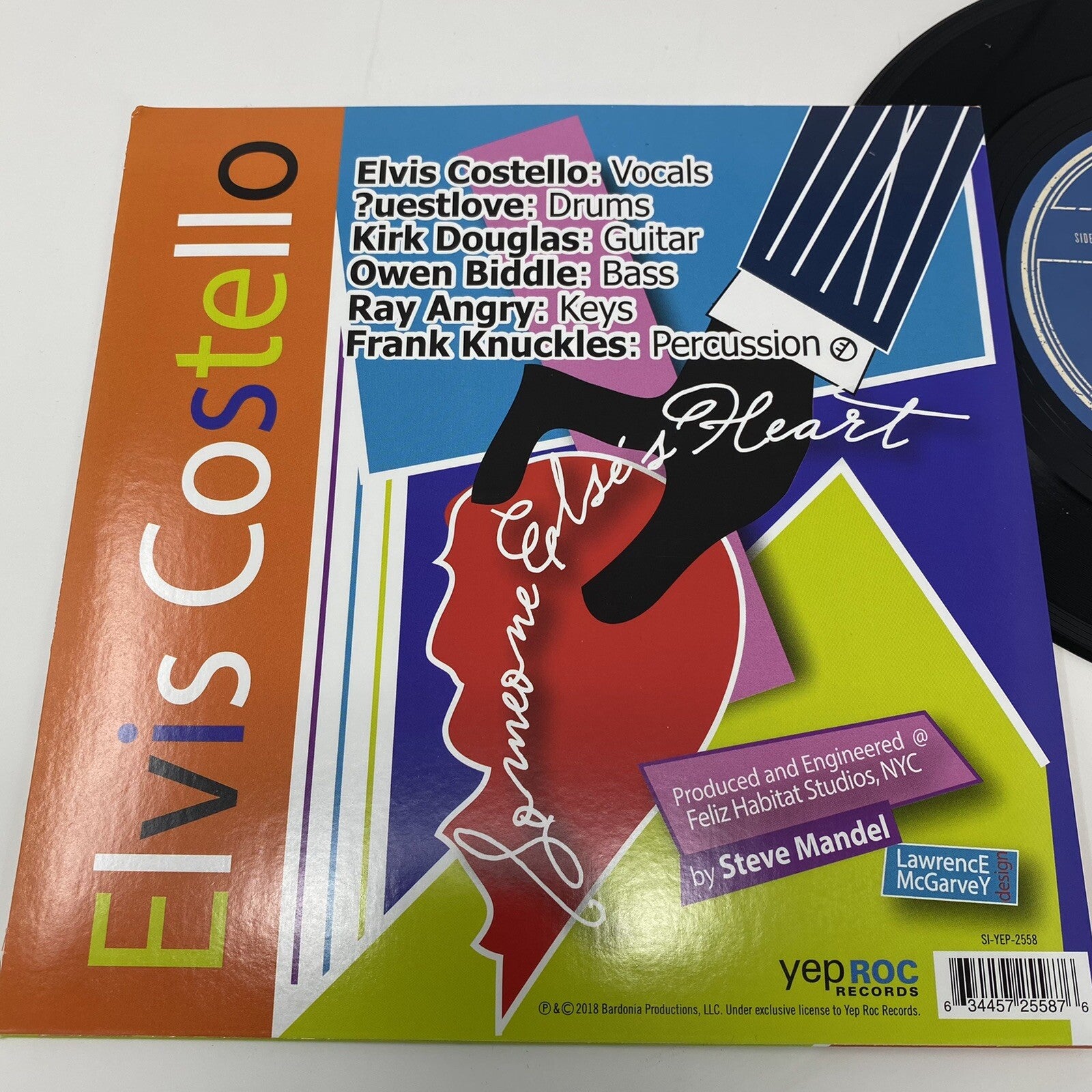 Squeeze & Elvis Costello SPLIT 7” VINYL RECORD Swindles + Someone Else’s Heart M