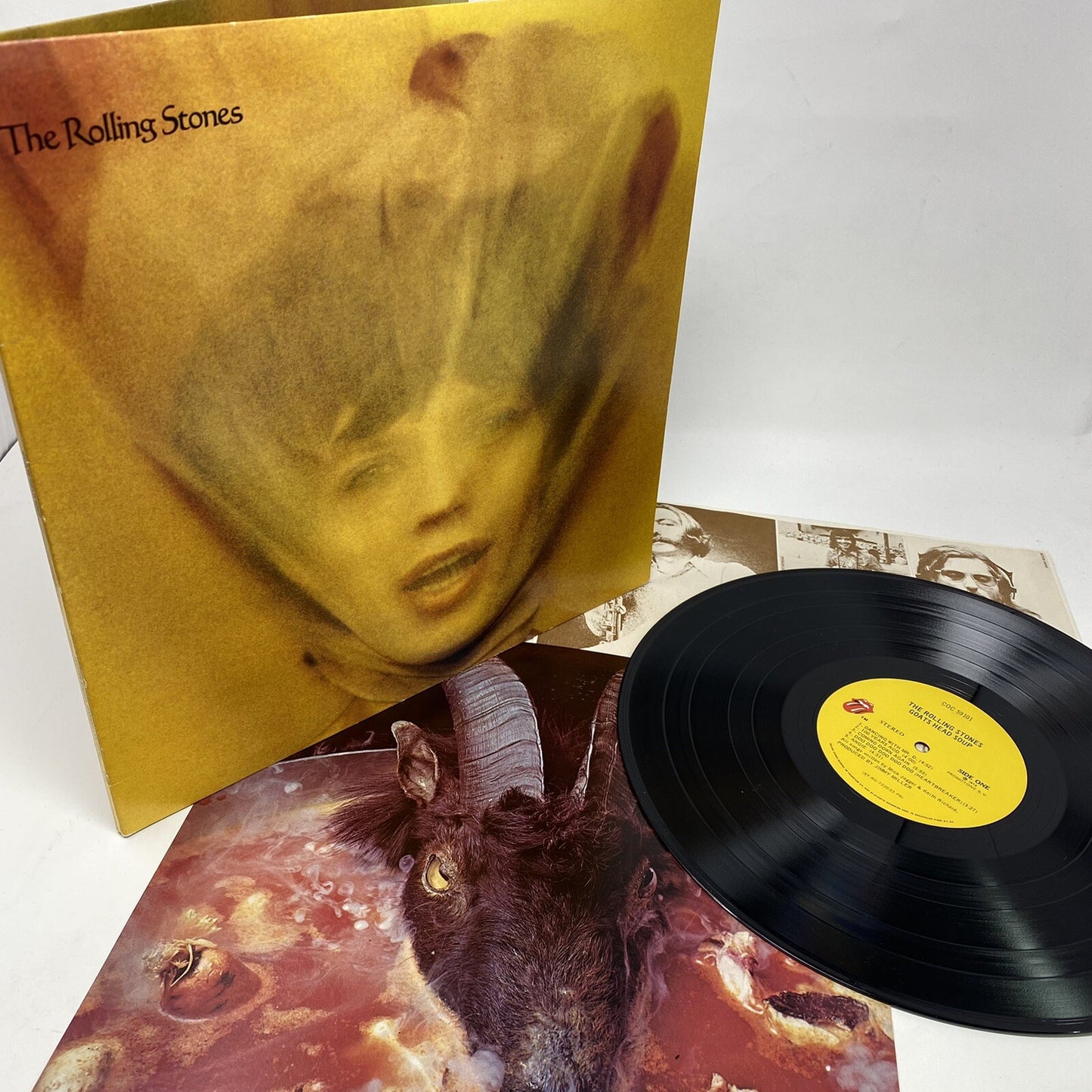 RollingbStones GOATS HEAD SOUP Vinyl LP Record w/flat VG+/VG+