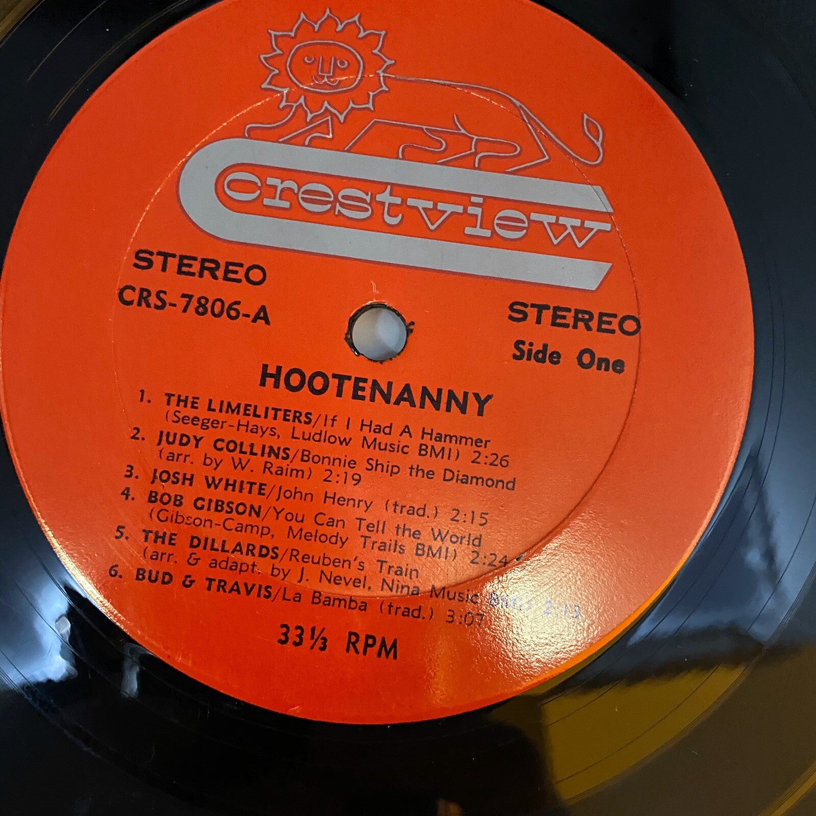 HOOTENANNY Various Folksingers Vinyl LP Record CRS-806 VG