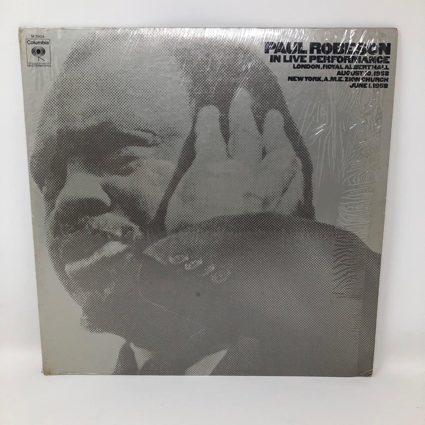 Paul Robeson ‎IN LIVE PERFORMANCE LP Vinyl Record FOLK GOSPEL