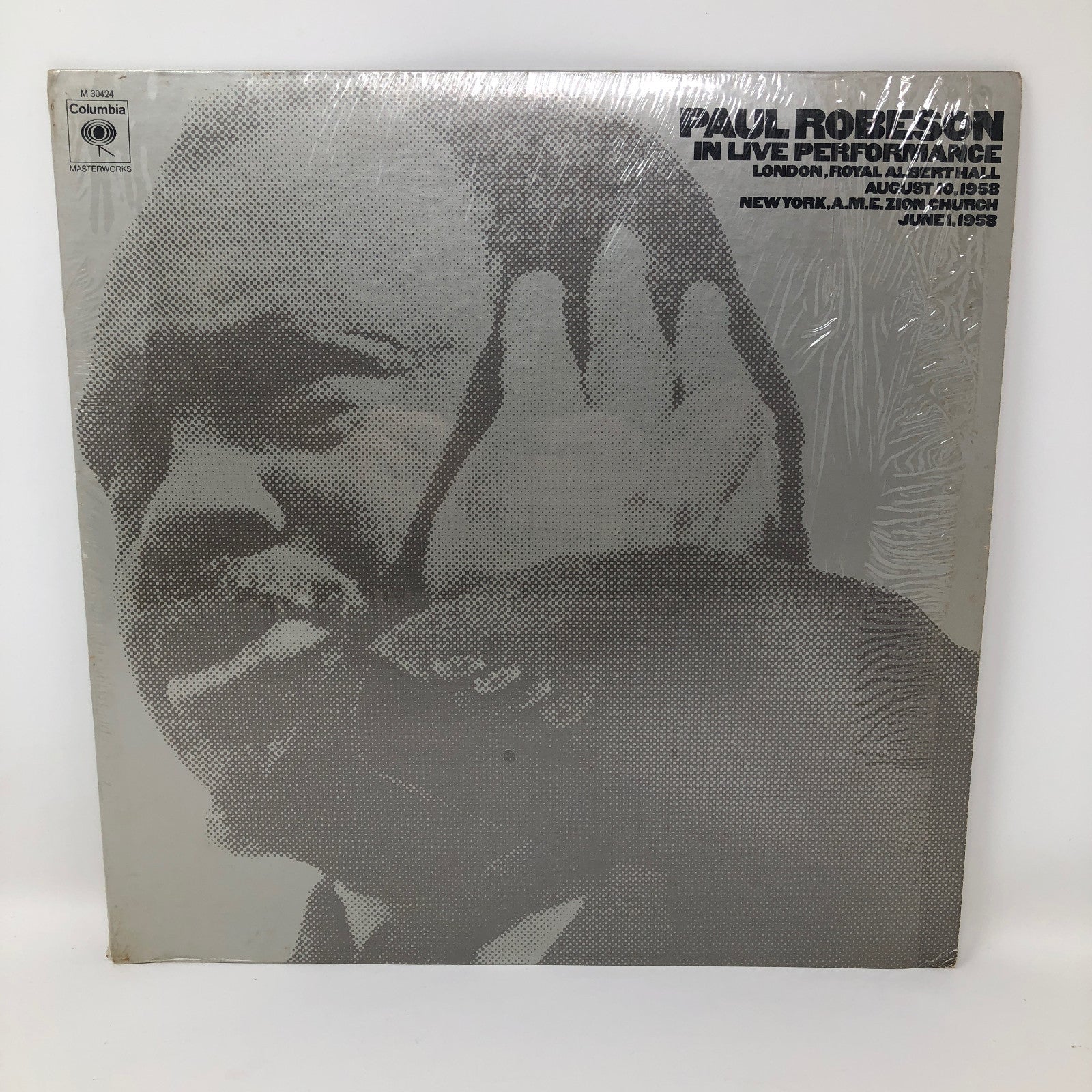 Paul Robeson ‎IN LIVE PERFORMANCE LP Vinyl Record FOLK GOSPEL
