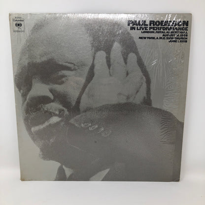 Paul Robeson ‎IN LIVE PERFORMANCE LP Vinyl Record FOLK GOSPEL