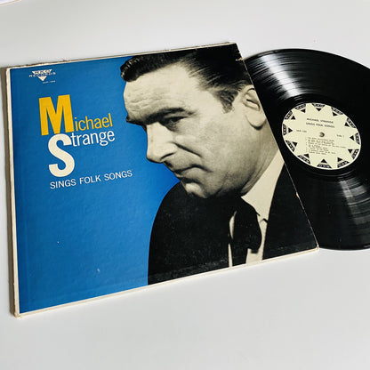Michael Strange SINGS FOLK SONGS Vinyl LP Record 1957 VG+
