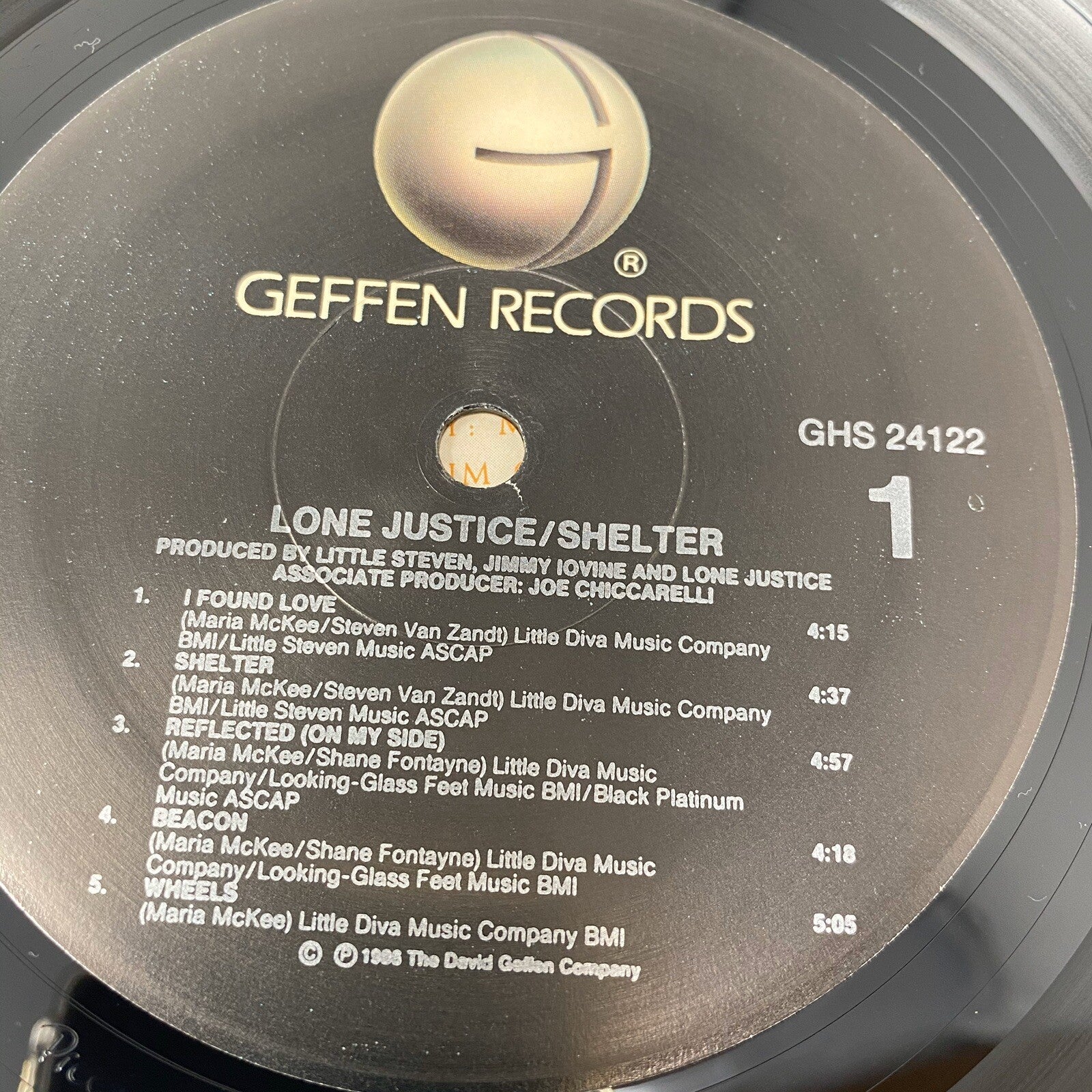 Lone Justice SHELTER Vinyl LP Record Geffen 24122 VG+