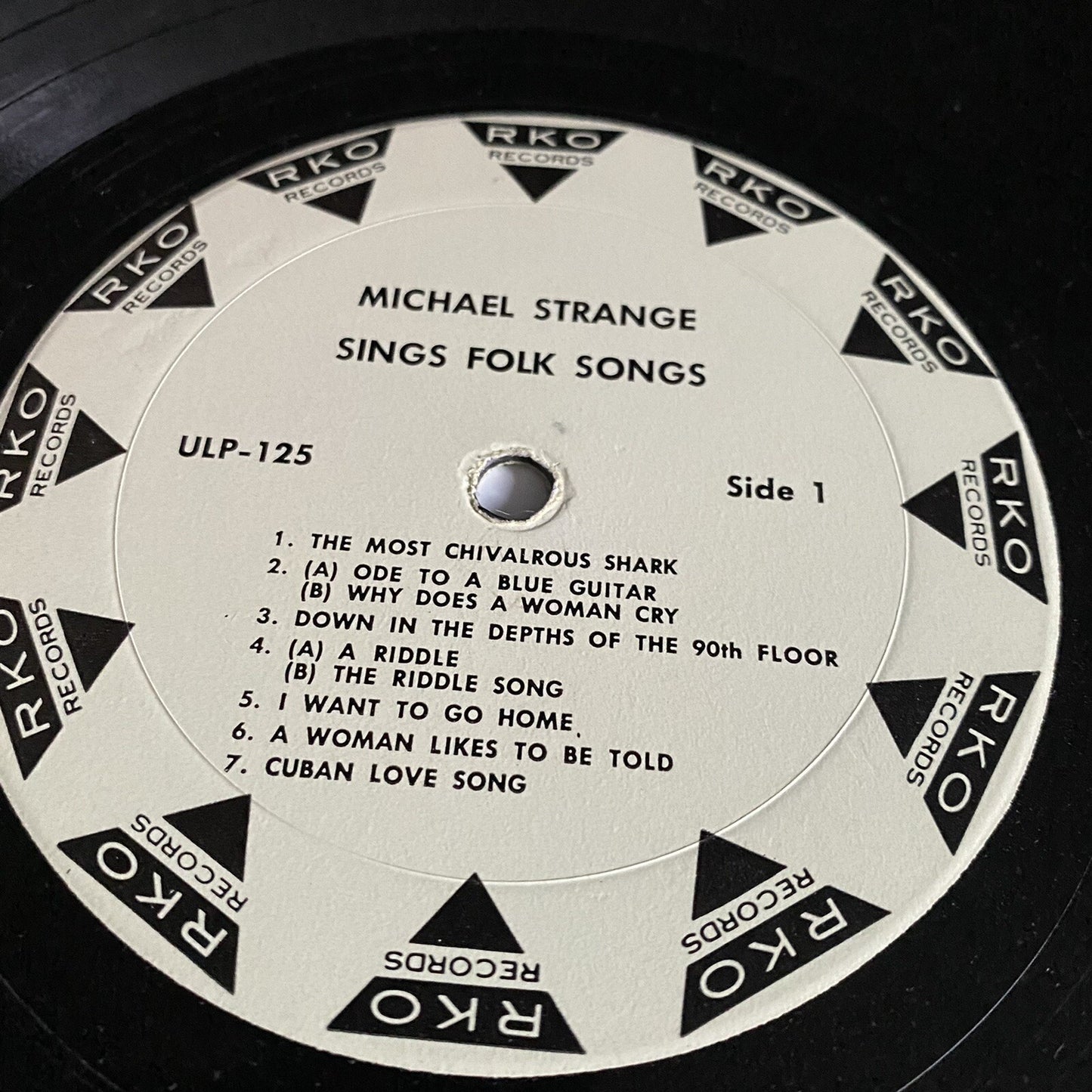 Michael Strange SINGS FOLK SONGS Vinyl LP Record 1957 VG+
