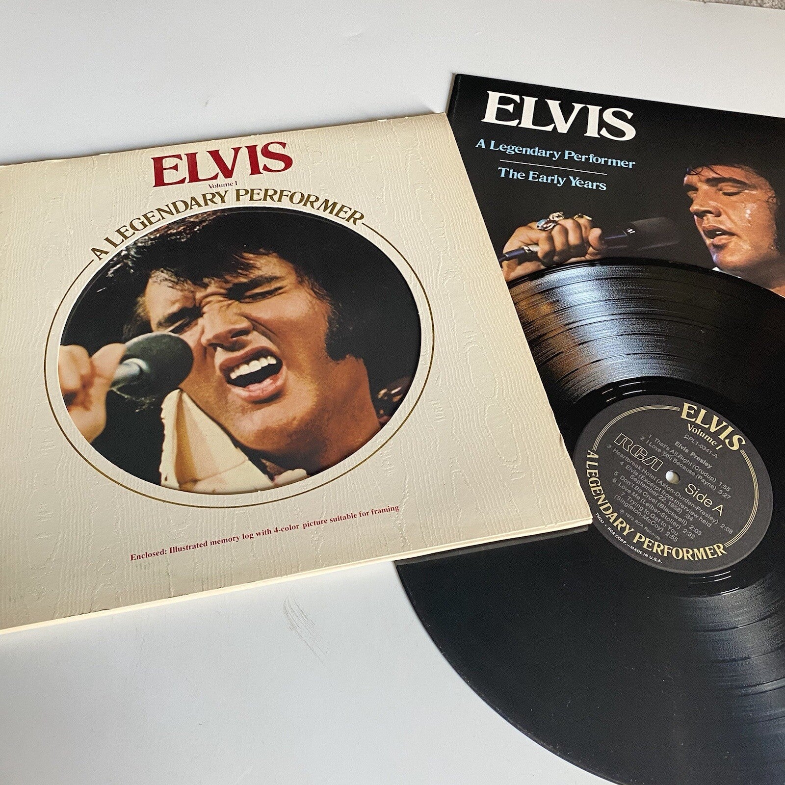 Elvis Presley LEGENDARY PERFORMER VOL 1 & 2 Vinyl LP Records VG+