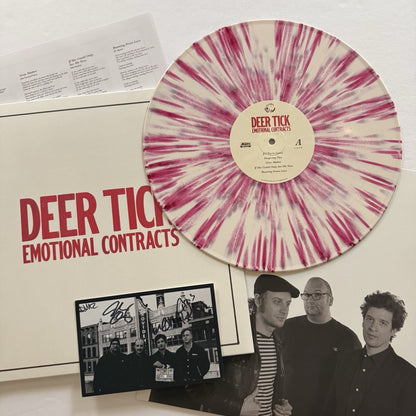 Deer Tick EMOTIONAL CONTRACTS Color Vinyl LP Record SIGNED POSTCARD Download NEW