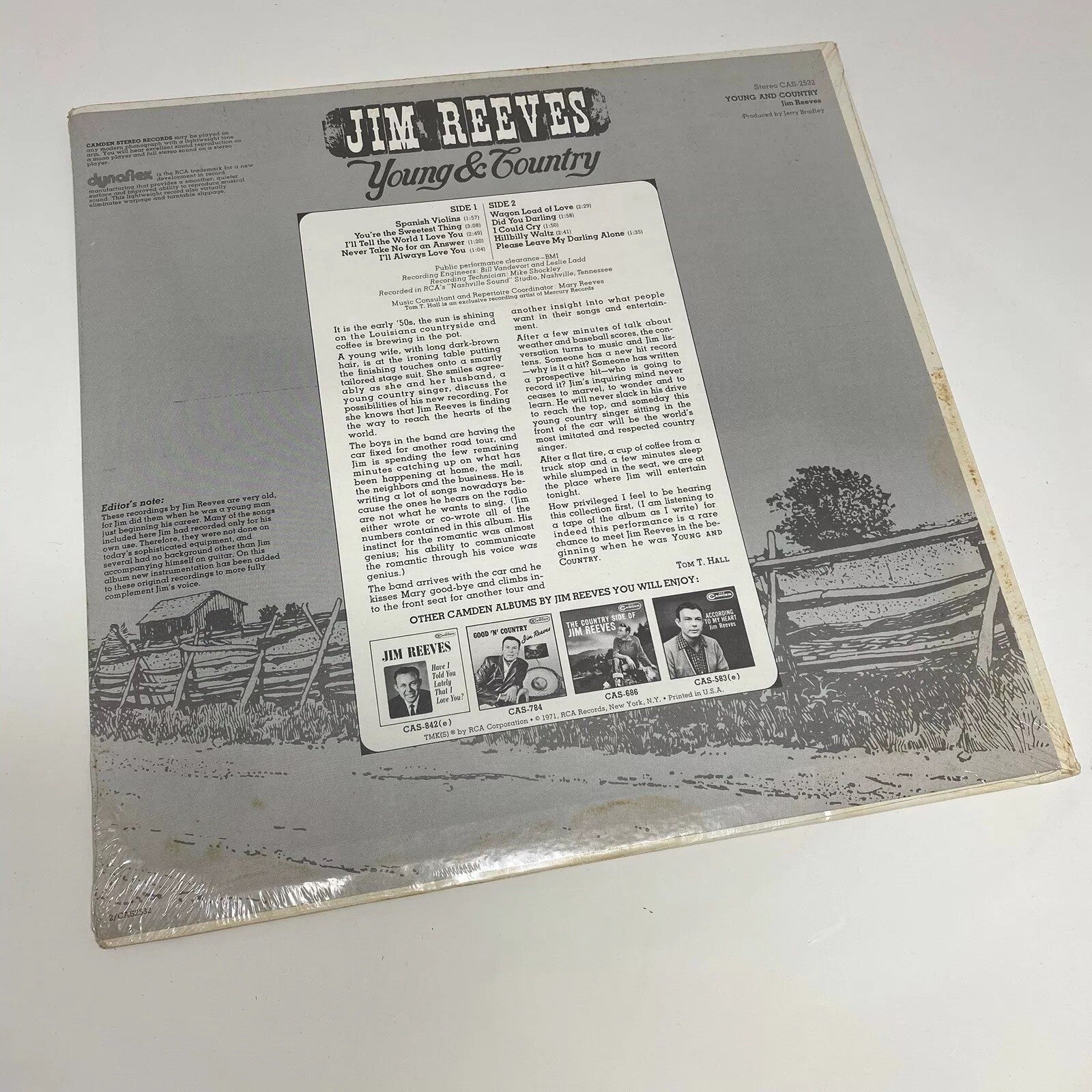Jim Reeves YOUNG & COUNTRY Sealed Vinyl LP Record MINT