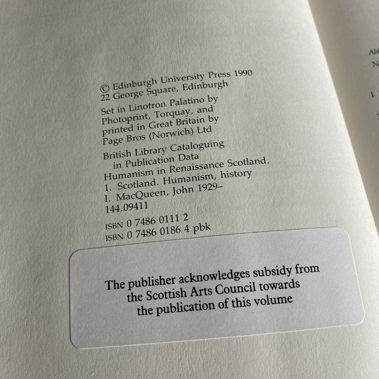 Humanism in Renaissance Scotland