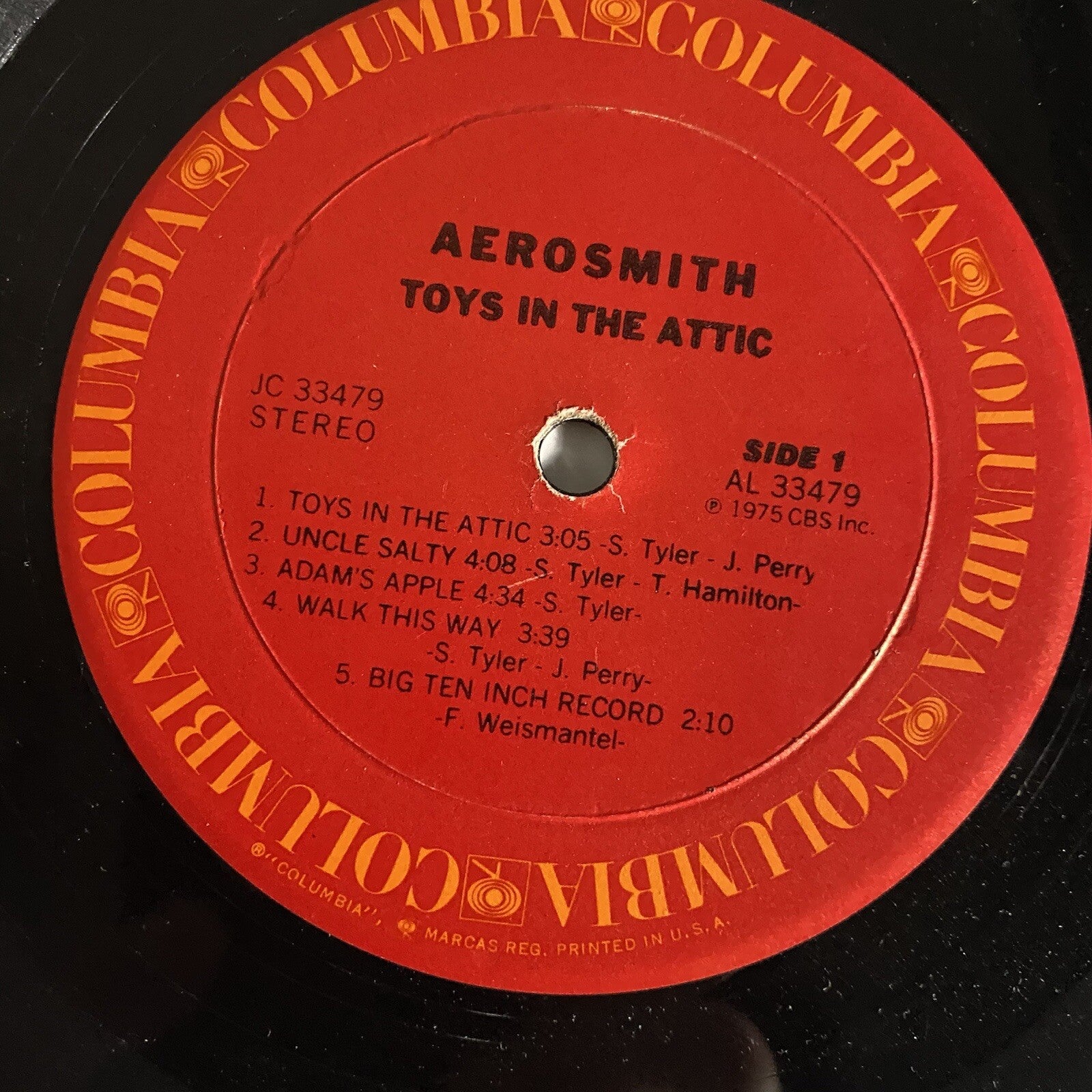 Aerosmith TOYS IN THE ATTIC Vinyl LP Record G