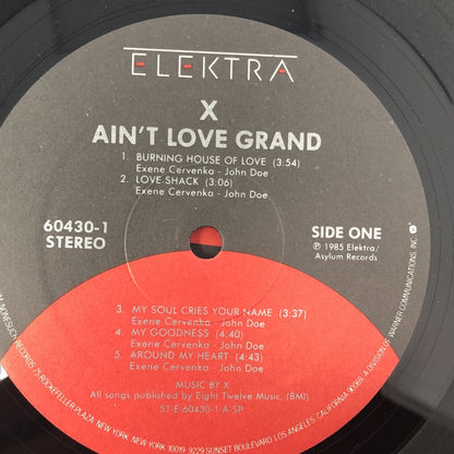 X AIN'T LOVE GRAND Vinyl LP Record VG+ 60430