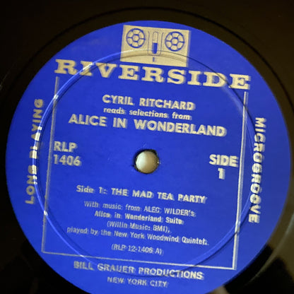 CYRIL RITCHARD Reads Alice In Wonderland Vinyl LP Record VG+ BLUE LABEL!!!
