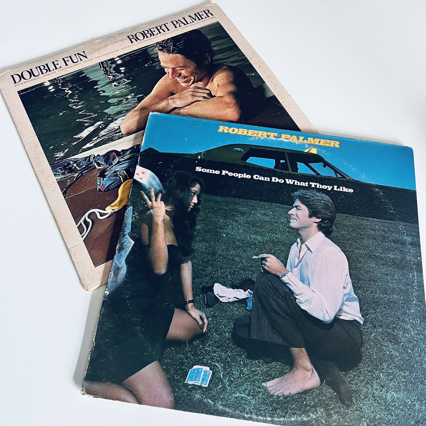 Robert Palmer DOUBLE FUN + SOME PEOPLE CAN DO WHAT THEY LIKE Vinyl LP Record VG+