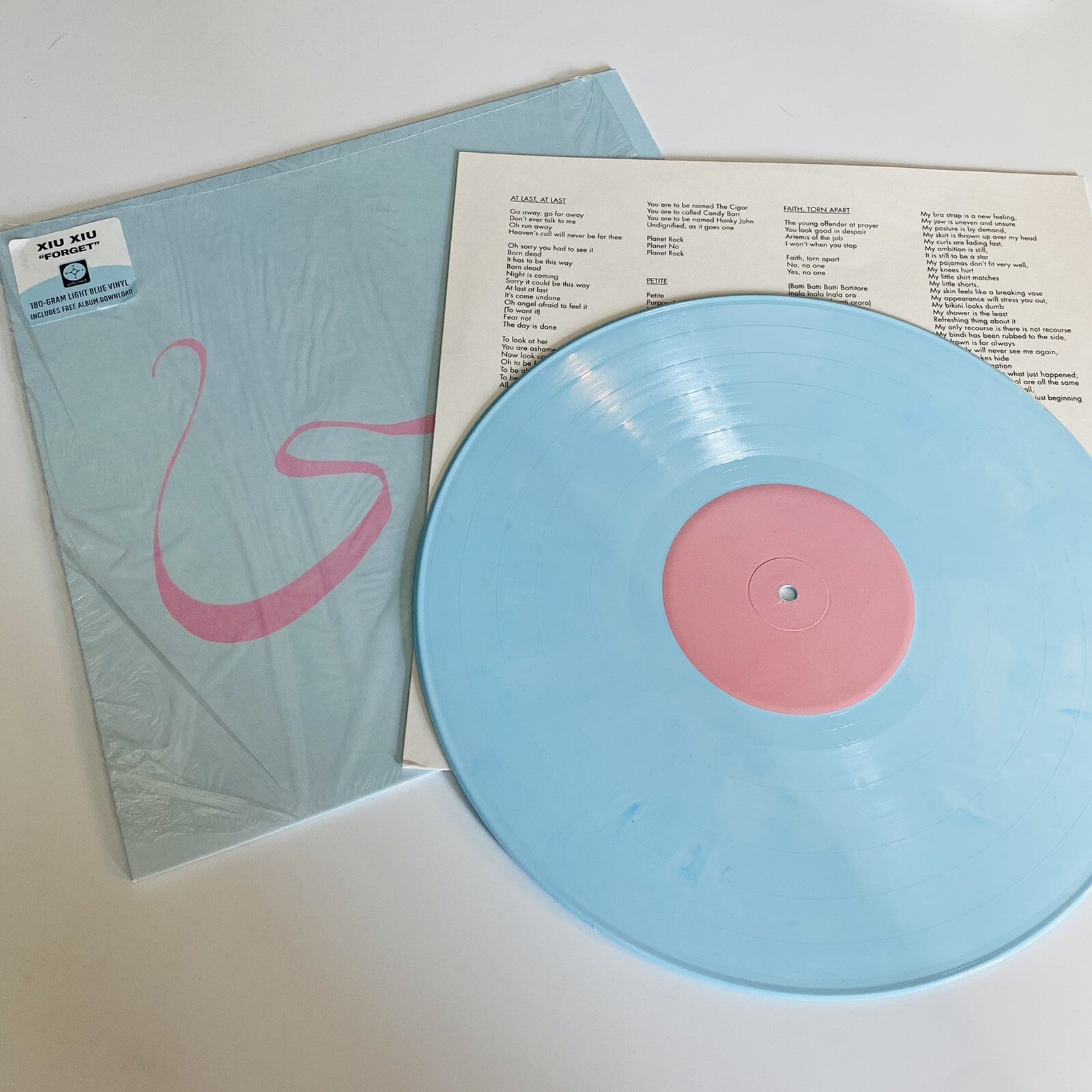 Xiu Xiu FORGET LP Light Blue Vinyl LP 180g Record NM