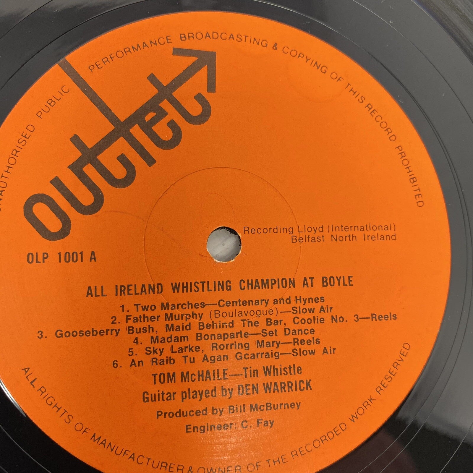 Tom McHaile WHISTLING WITH GUITAR Vinyl LP Record VG+