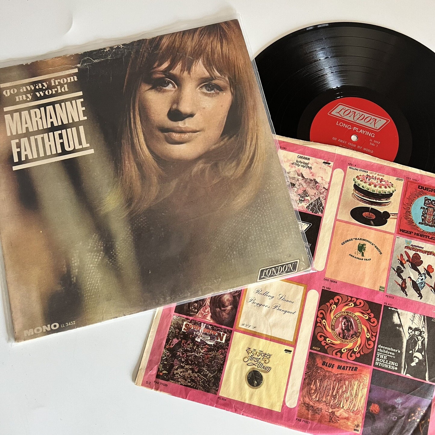 Marianne Faithful GO AWAY FROM MY WORLD Vinyl LP Recrord MONO VG+/VG