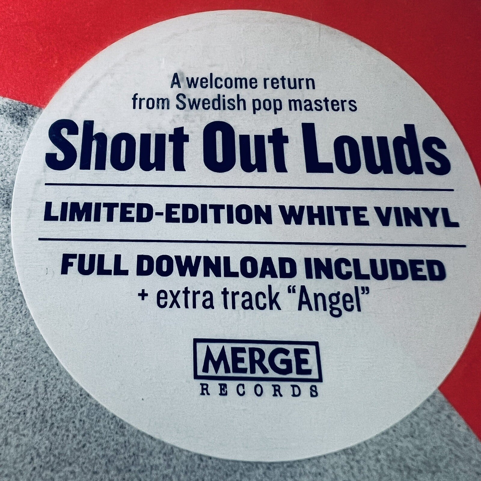 Shout Out Louds EASE MY MIND Color Vinyl LP Record SEALED w/flexidisc
