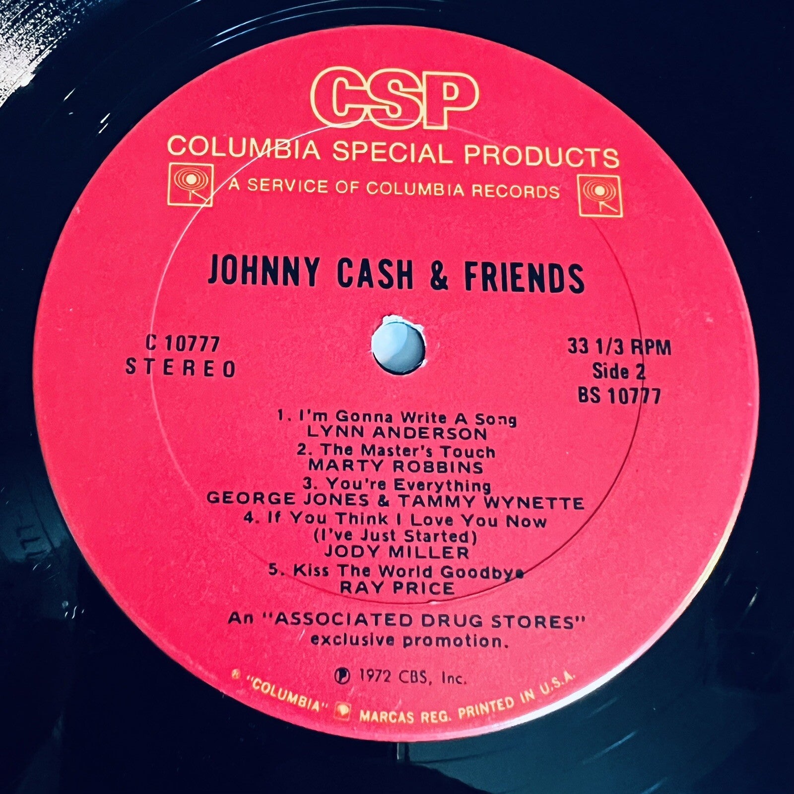 Johnny Cash and Friends SELF TITLED Vinyl LP Record VG+