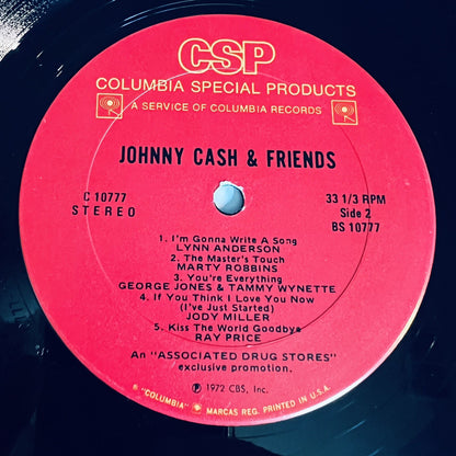 Johnny Cash and Friends SELF TITLED Vinyl LP Record VG+