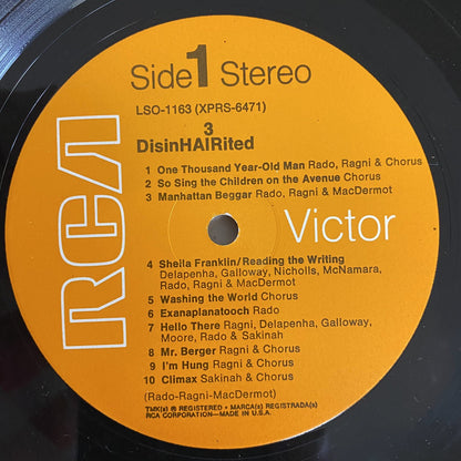 Disinhairited RAGNI RADO MACDERMOT Vinyl LP Record 1970 RCA VICTOR RECORD VG+