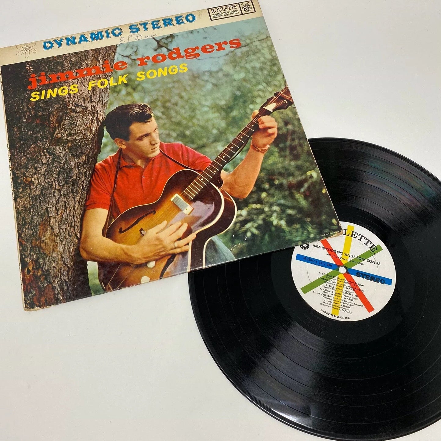 Jimmie Rodgers SINGS FOLK SONGS Vinyl LP Record VG+
