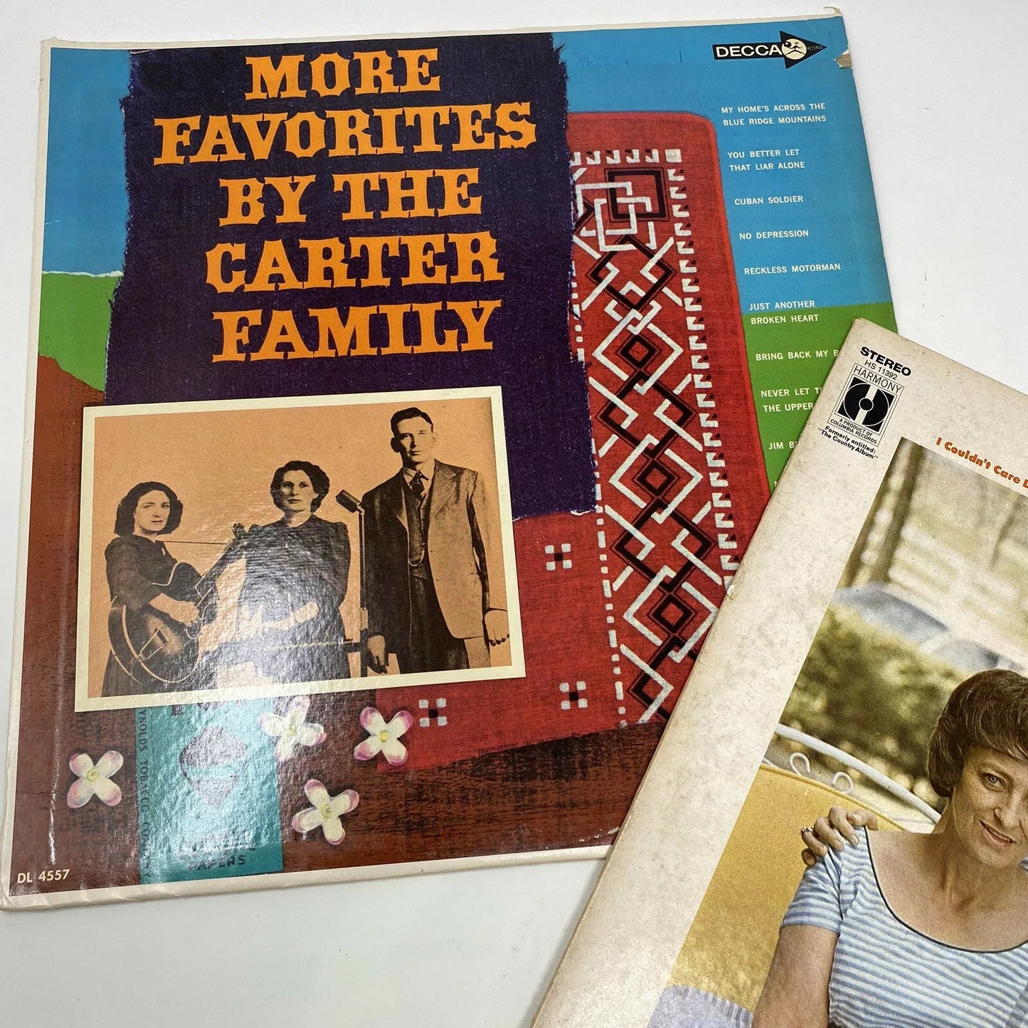 The Carter Family MORE FAVORITES + I WALK THE LINE Vinyl LP Records VG+