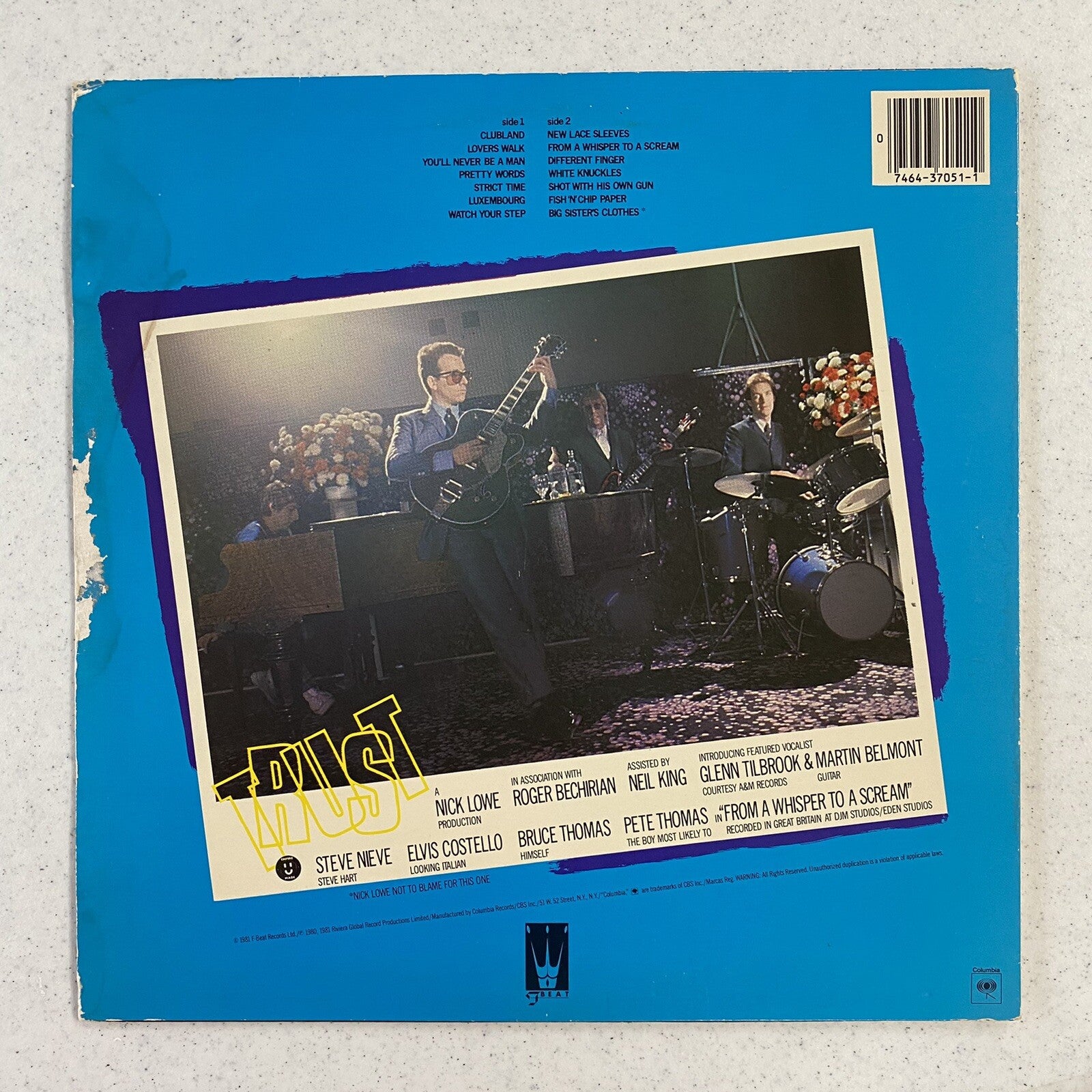 Elvis Costello TRUST + ARMED FORCES Vinyl LP Record VG+ on Media