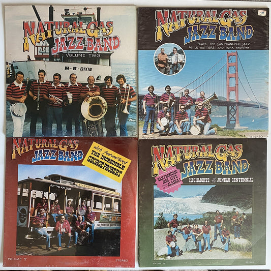 Natural Gas Jazz Band VOLUMES 2-5 Sealed 4 Records MINT