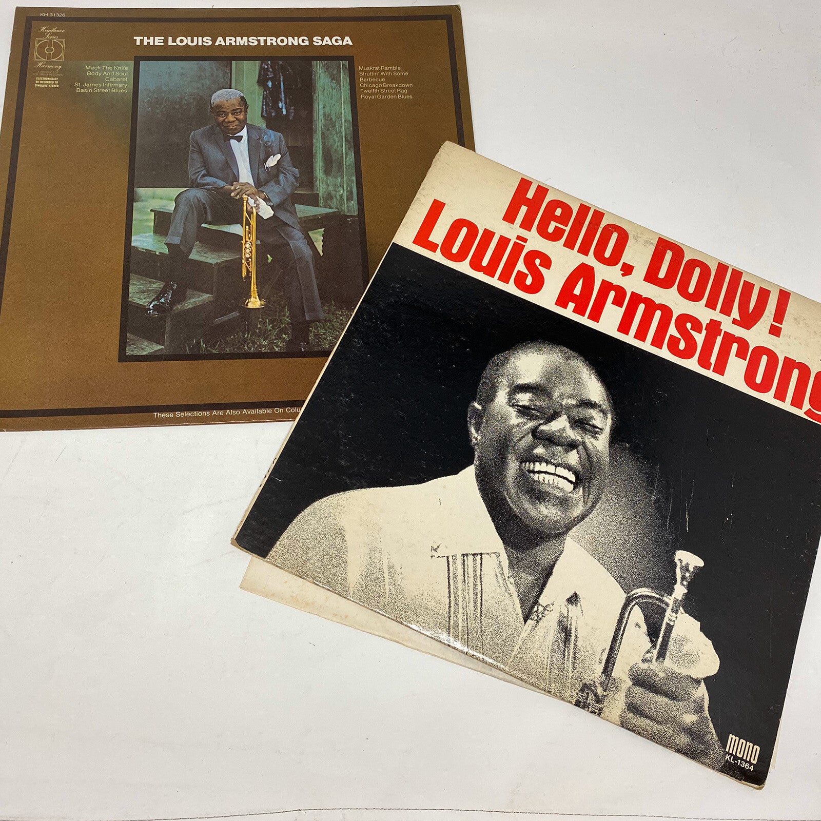 Louis Armstrong HELLO DOLLY + SAGA Vinyl LP Record VG+/VG