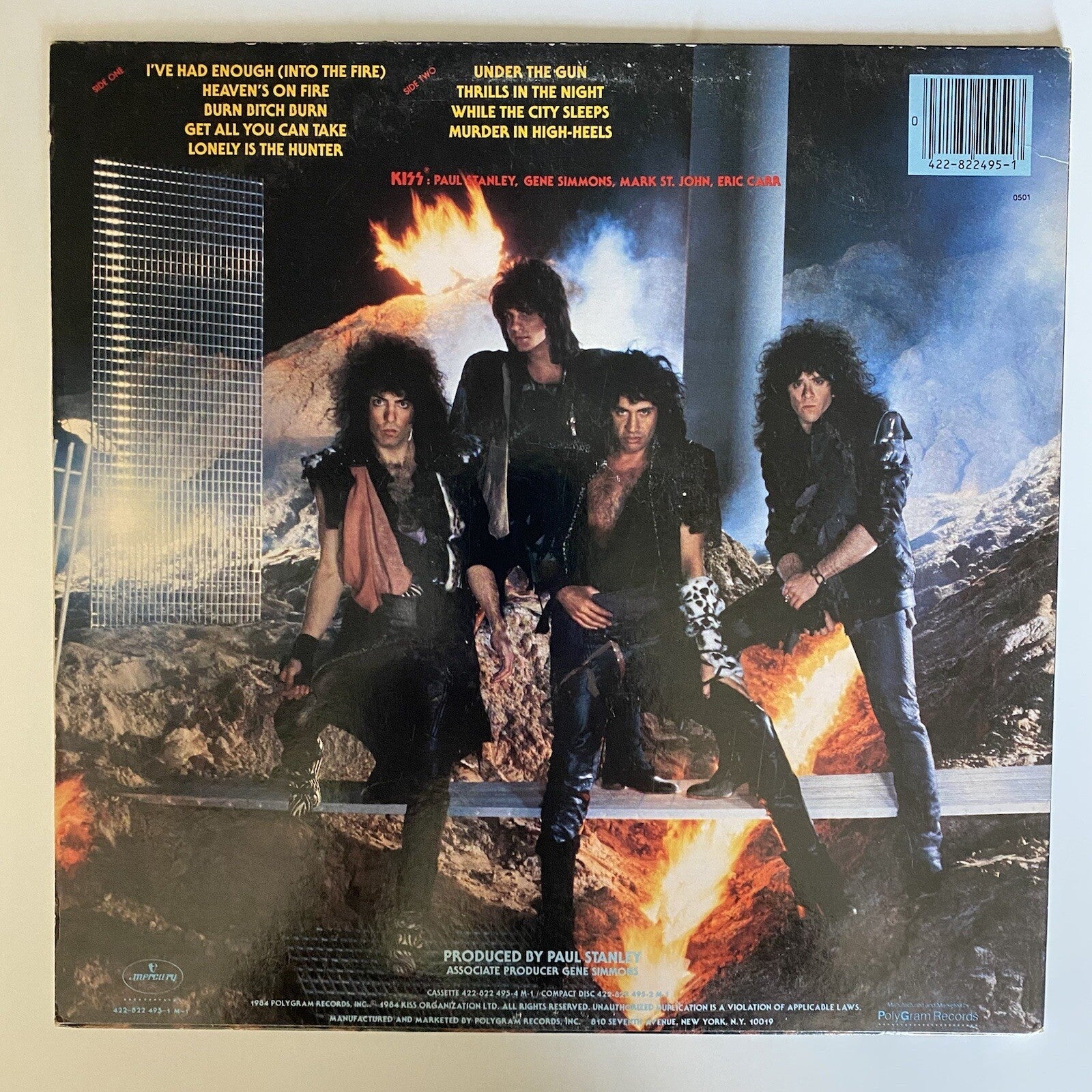 Kiss ANIMALIZE Vinyl LP Record VG+