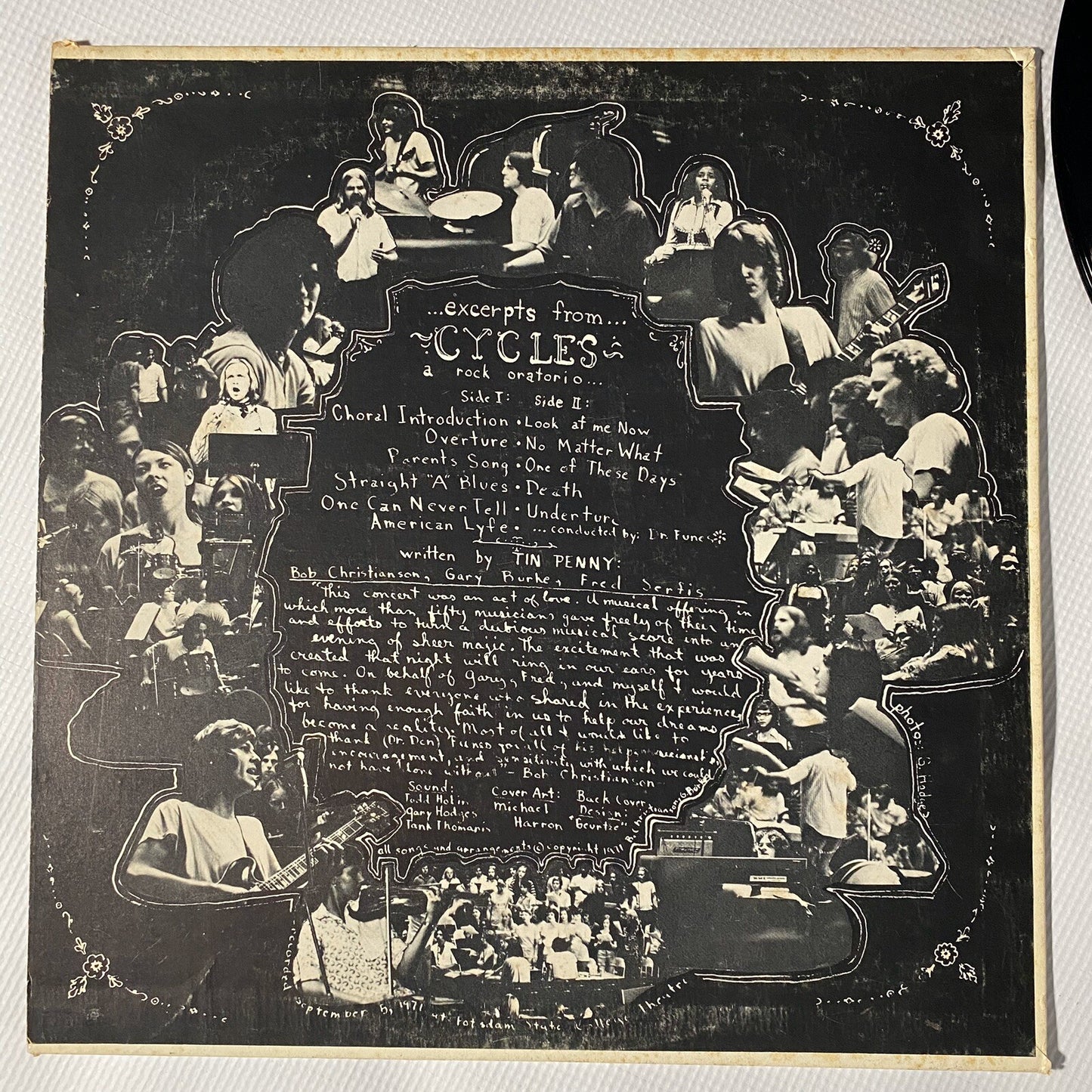 CYCLES Tin Penny ROCK ORATORIO Vinyl LP Record VG