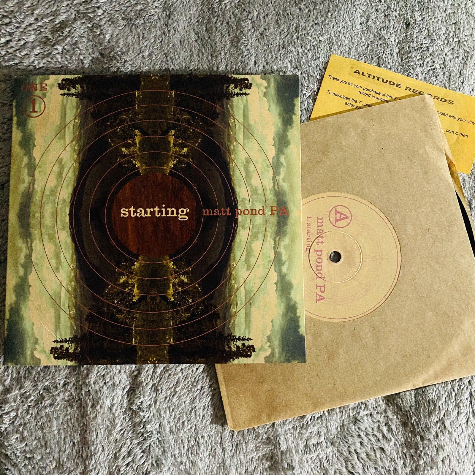 Matt Pond Pa STARTING b/w THE COLOUR OUT OF SPACE Vinyl Record 7” NM