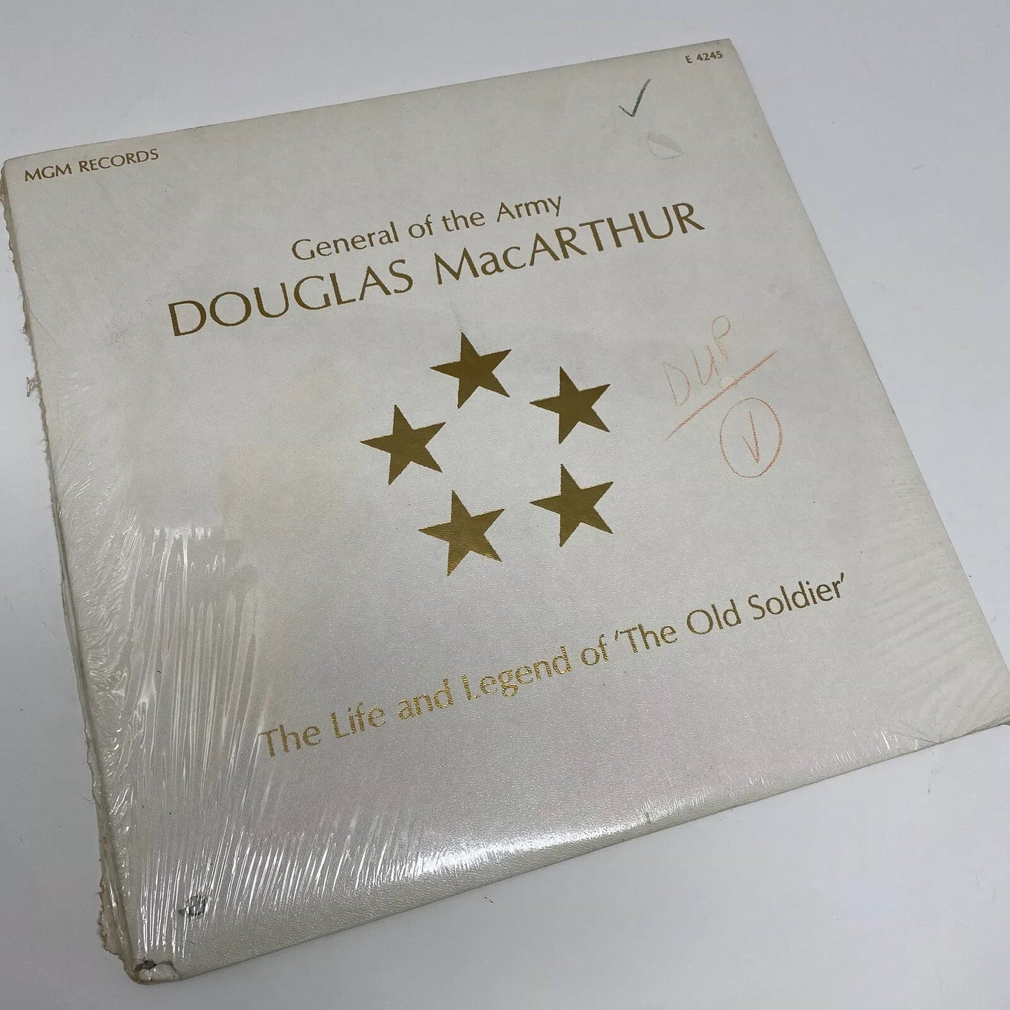 GENERAL OF THE ARMY DOUGLAS MACARTHUR:  LIFE & LEGEND... Vinyl LP Record SEALED
