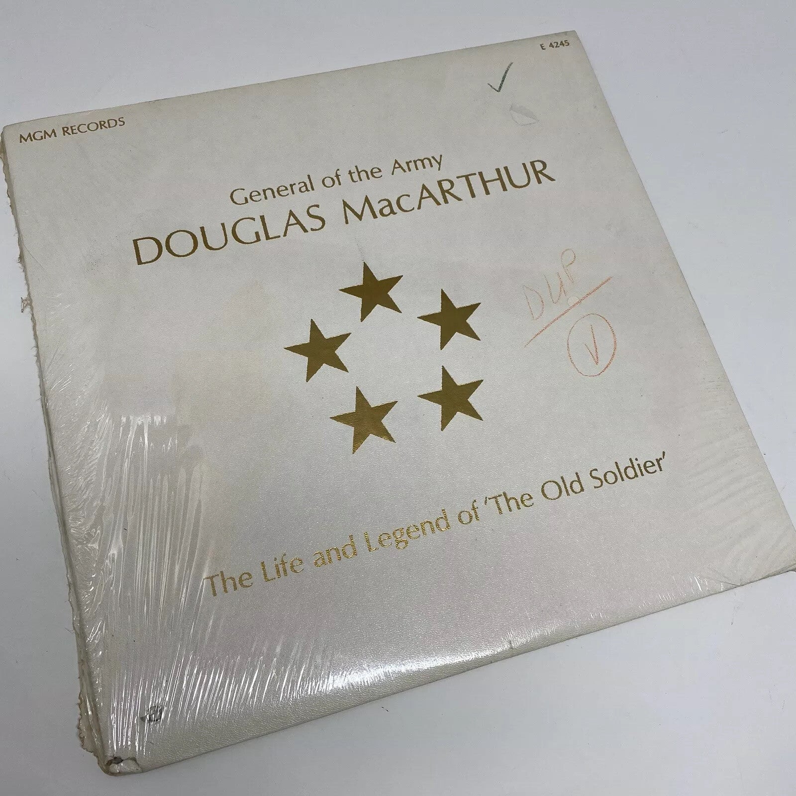 GENERAL OF THE ARMY DOUGLAS MACARTHUR:  LIFE & LEGEND... Vinyl LP Record SEALED