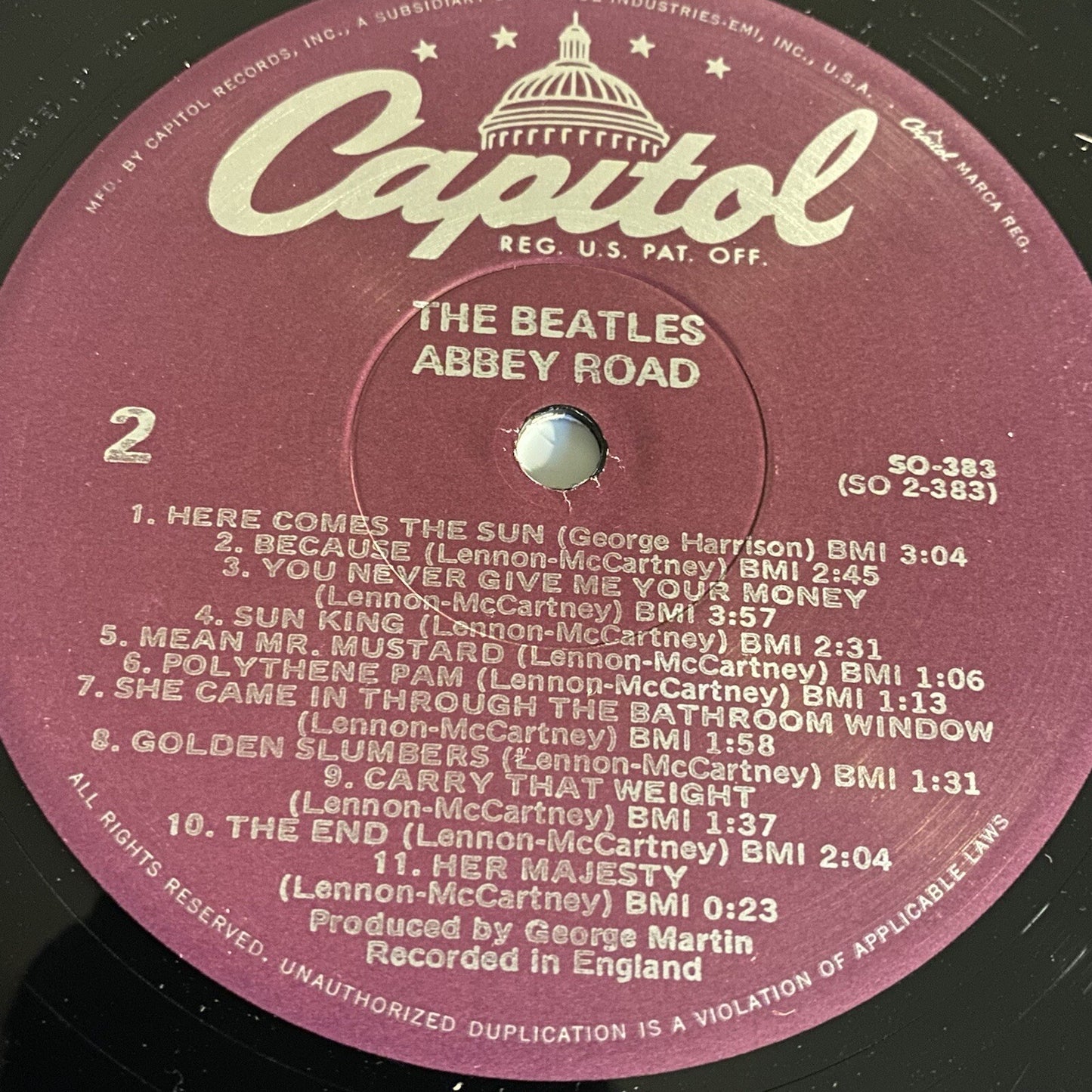 Beatles ABBEY ROAD Vinyl LP Record 1978 EMW PRESSING VG+