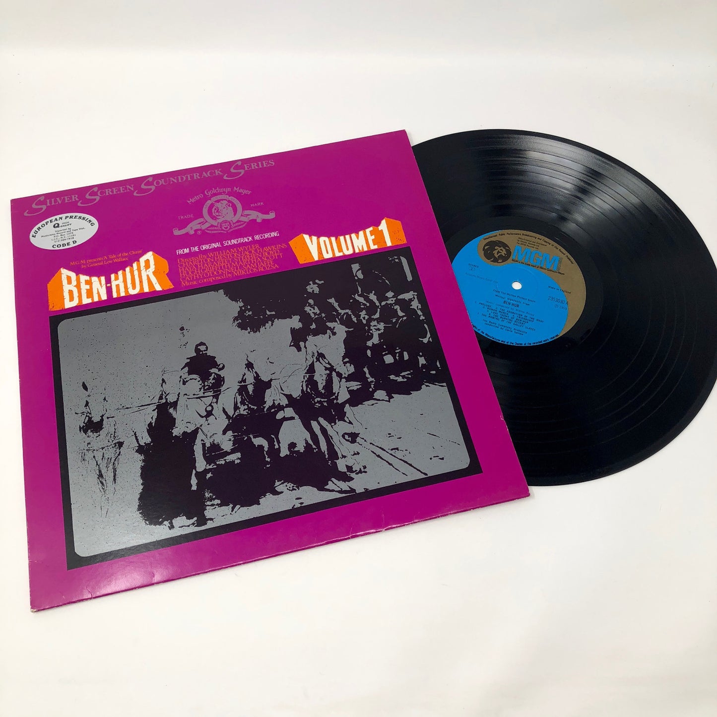 Miklos Rozsa ‎– BEN HUR VOL. 1 (UK) + DOMESTIC US VERSION Vinyl LP Records