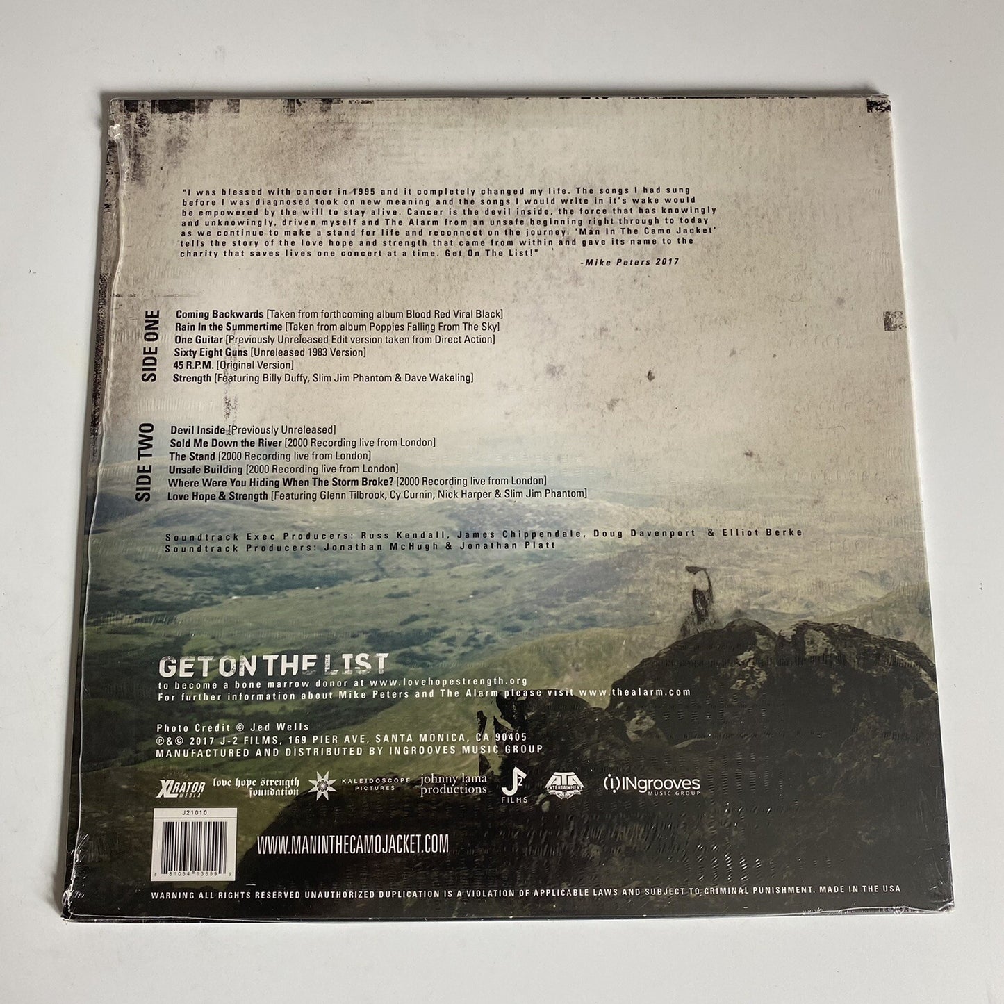 Mike Peters MAN IN THE CAMO JACKET Soundtrack VINYL LP RSD 2017 SEALED