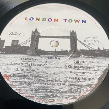 Paul McCartney Wings LONDON TOWNE Vinyl LP Record SW11777 VG+