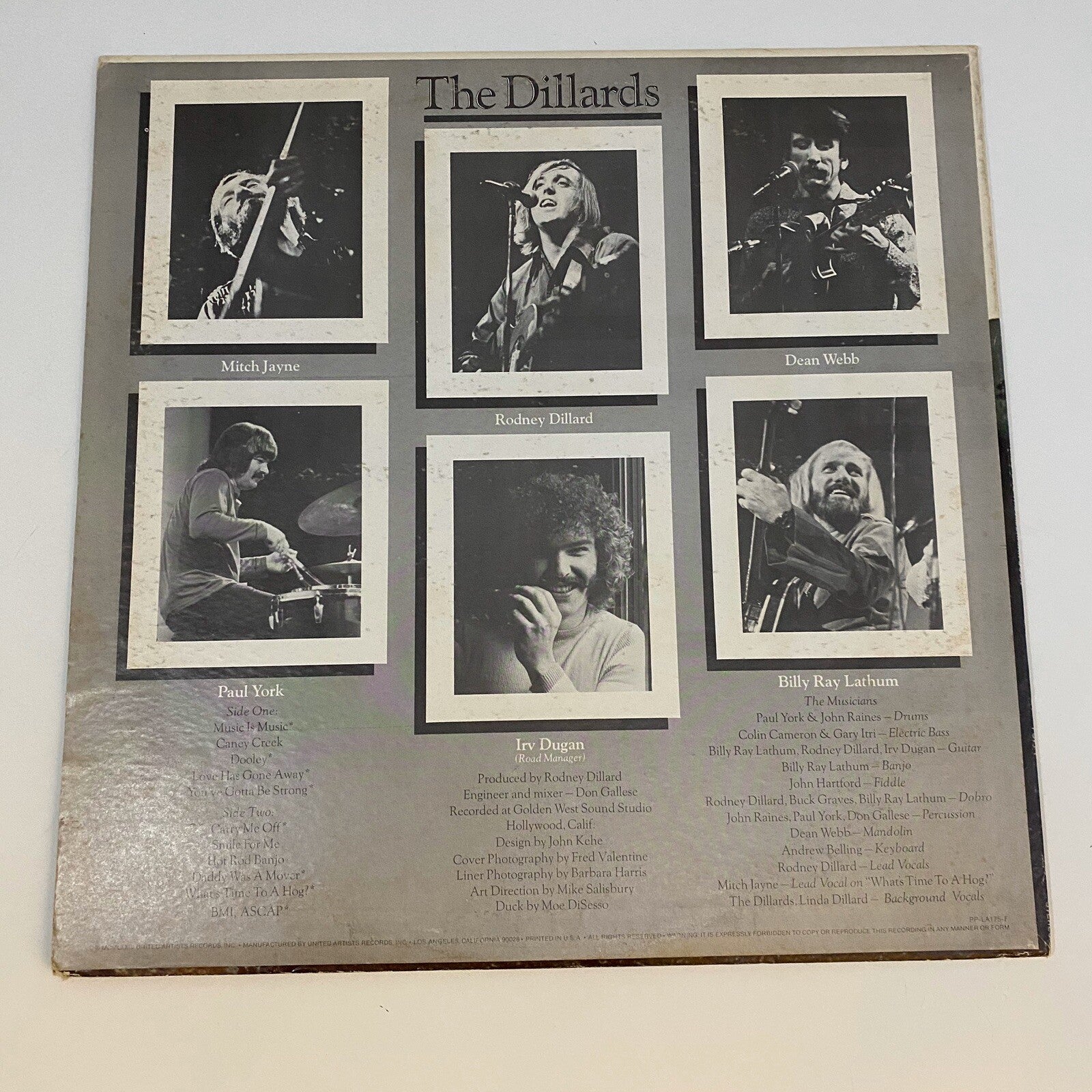 The Dillards TRIBUTE TO THE AMERICAN DUCK Vinyl LP Record LA175 VG+